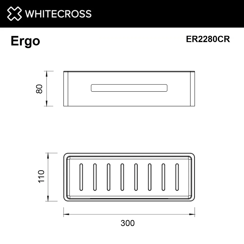 Полка WHITECROSS Ergo ER2280CR хром Sancos — официальный сайт