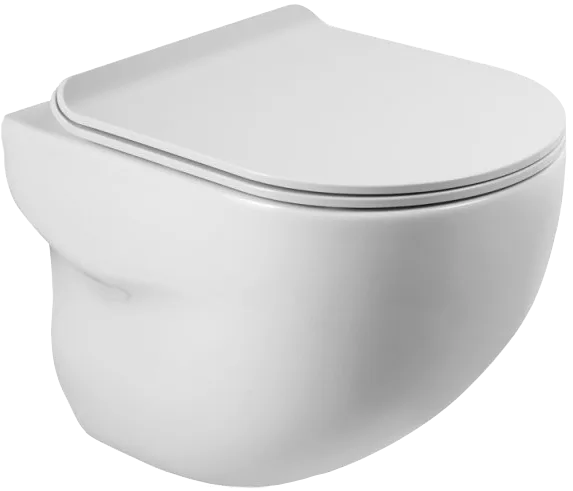 Унитаз подвесной BelBagno Onda BB066CHR BB901SC с микролифтом, безободковый, глянцевый белый Sancos — Оригинал