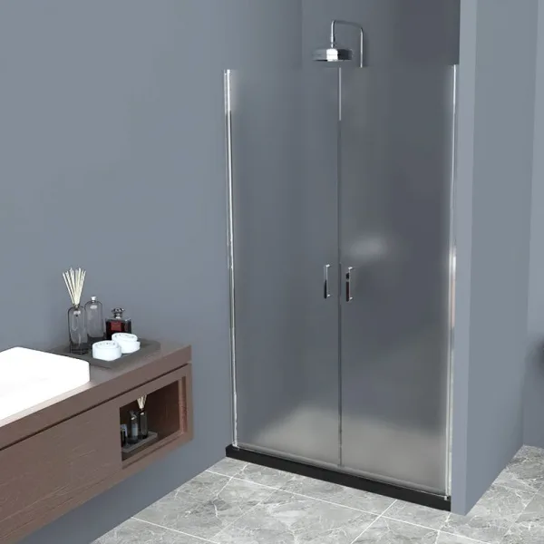 Душевая дверь в нишу BelBagno Uno B-2-120-P-Cr стекло текстурное Sancos — Оригинал