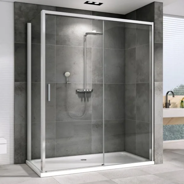 Душевой уголок Abber Komfort AG93170-S92 170x90, профиль хром, стекло прозрачное Sancos — Оригинал