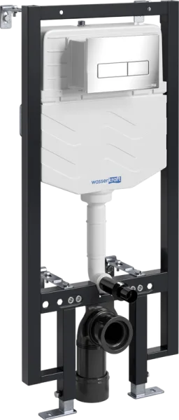 Система инсталляции для унитазов Wasserkraft Vils 56TLT.010.ME.CH03, с кнопкой смыва хром Sancos — Оригинал