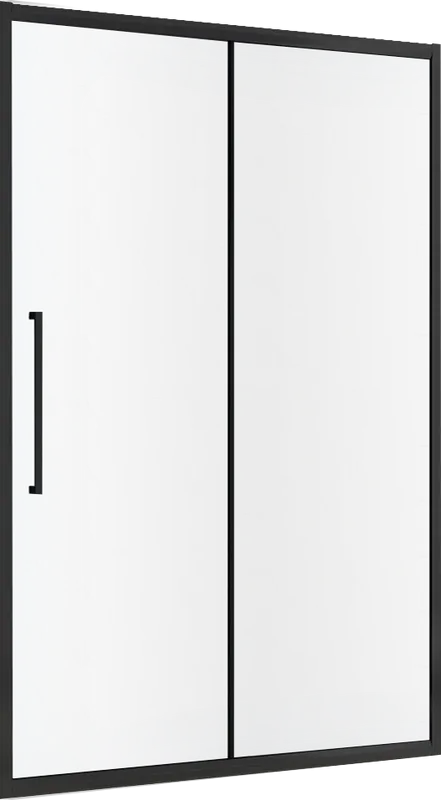 Душевая дверь в нишу Abber Schwarzer Diamant AG30160BMH 160 см, профиль черный, стекло матовое Sancos — официальный сайт