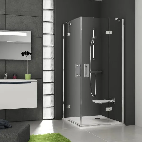 Душевой уголок Ravak Smartline SMSRV4 80х80 Transparent, профиль хром Sancos — Оригинал