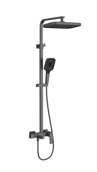 Душевая стойка Vincea Cube VSFS-4C12GM, вороненая сталь Sancos — Оригинал
