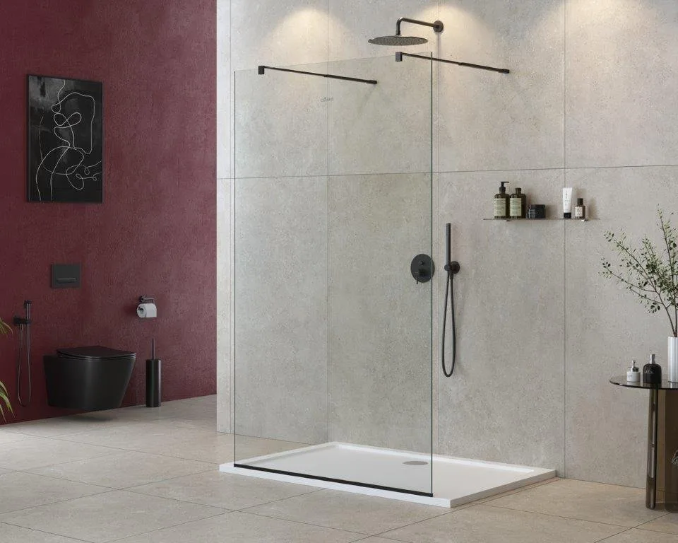 Душевая перегородка Cezares Liberta -L-2-115-C-NERO Sancos — официальный сайт