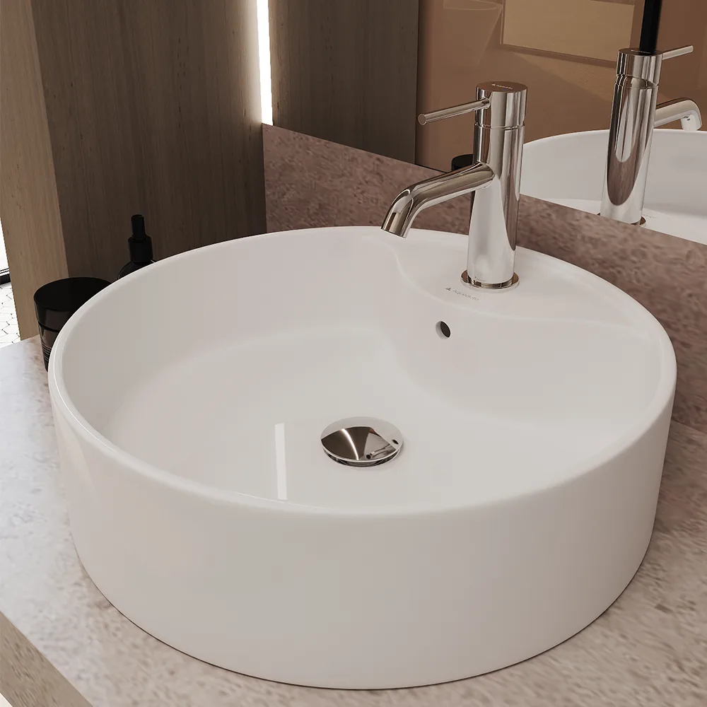 Донный клапан для раковины Aqueduto Ralo RAL0200 push-open, хром Sancos — официальный сайт