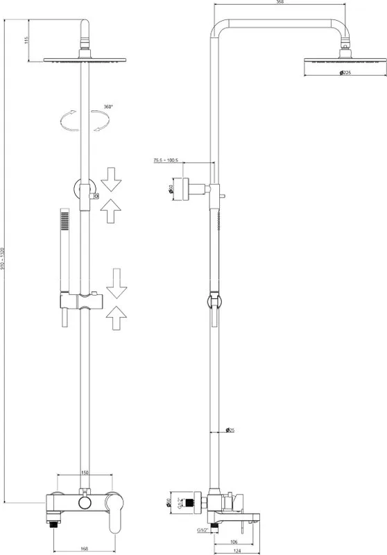 Комплект для ванной Paffoni Light KITCOL632NO71 черный матовый Sancos — официальный сайт