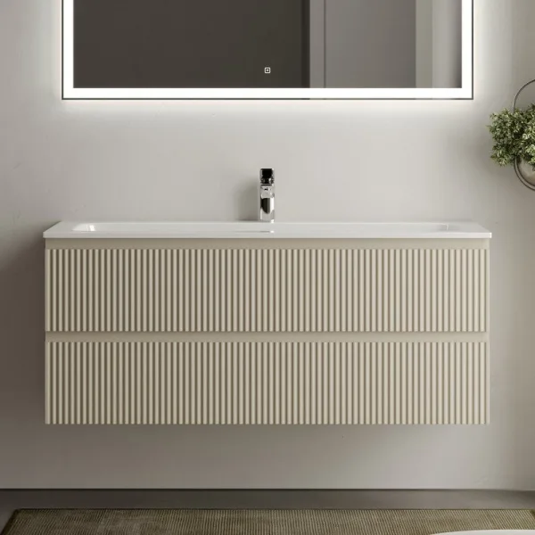 Тумба с раковиной Sancos Snob R 120 см, beige soft, раковина CN7017 Sancos — Оригинал