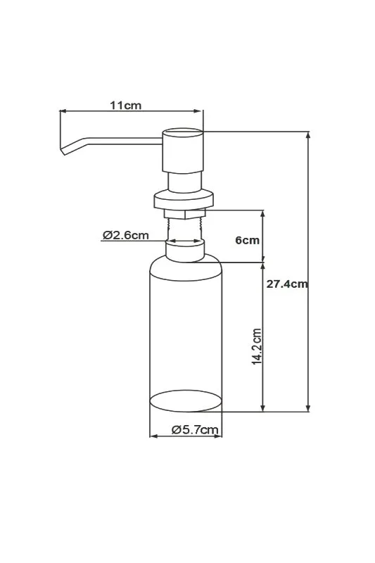 Дозатор для кухонной мойки Emar Quartz ЕД-401D.7 Антрацит Sancos — официальный сайт