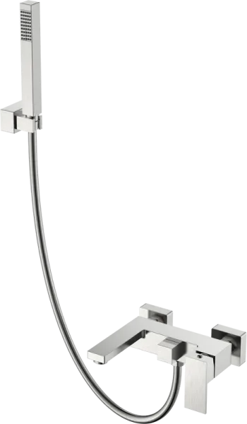 Смеситель для ванны с душем Boheme Qubic 473-NB, brushed nickel Sancos — Оригинал