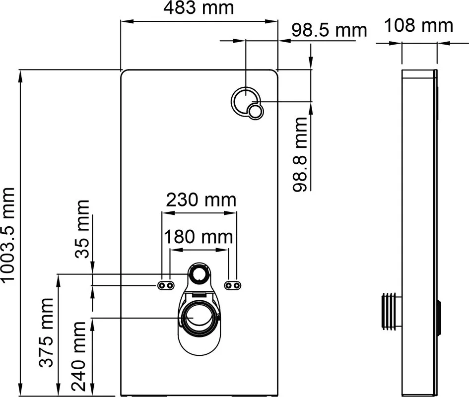 Система инсталляции для унитазов Wasserkraft Naab 86, с пневмокнопкой, черная Sancos — официальный сайт