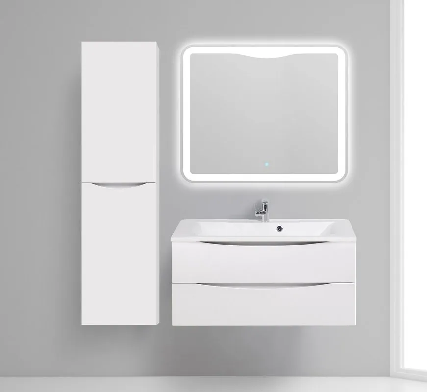 Тумба под раковину без столешницы BelBagno Marino 100 bianco lucido, подвесная Sancos — официальный сайт