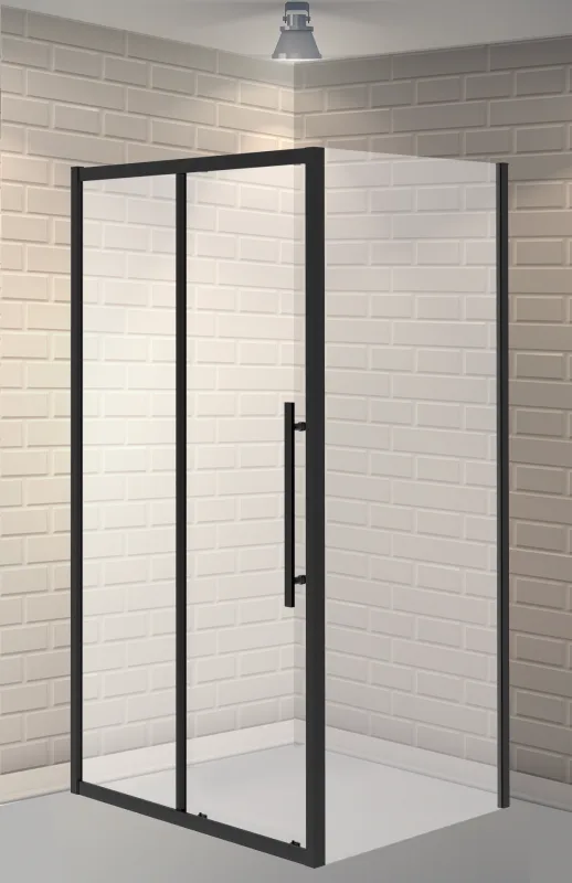 Душевой уголок Esbano Flex ESF-128PS-B 120х80 см, профиль черный, стекло прозрачное Sancos — официальный сайт