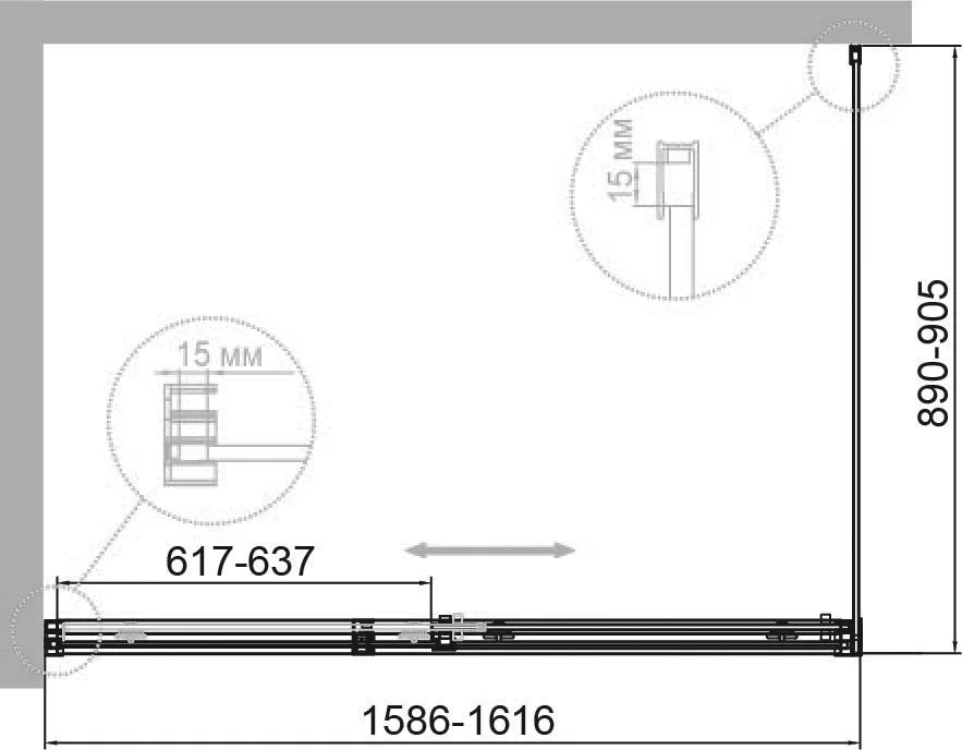 Душевой уголок Cezares Duet Soft -M AH 1 160/90 C Cr Sancos — официальный сайт