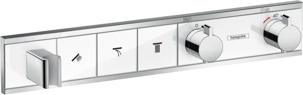 Термостатический смеситель встраиваемый Hansgrohe RainSelect 15356400, для душа, матовый белый, хром Sancos — Оригинал