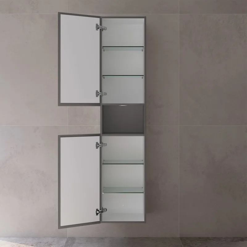 Шкаф-пенал для ванной Keuco Stageline 32831 L, инокс матовый Sancos — официальный сайт