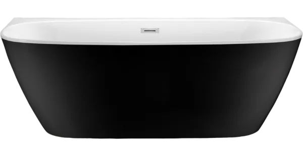 Акриловая ванна Esbano San Marino 170x80 см, левая, пристенная, black, со сливом-переливом, с донным Sancos — Оригинал