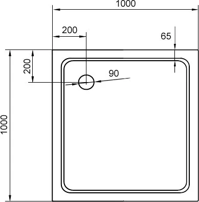 Поддон для душа Cezares Tray SMC TRAY-M-A-100-35-W 100x100 Sancos — официальный сайт