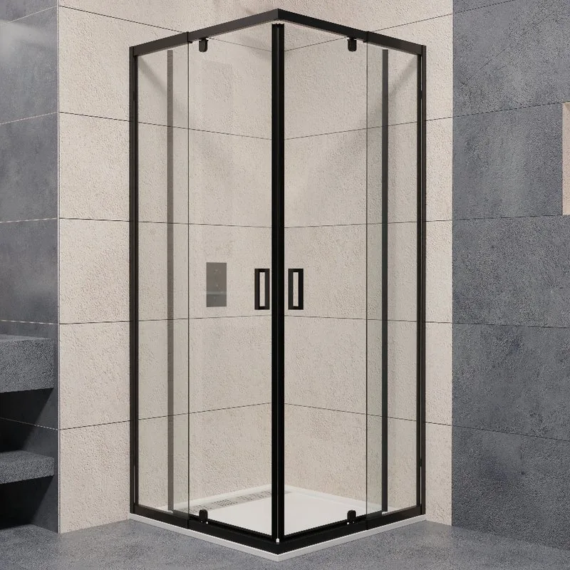 Душевой уголок RGW Passage PA-038B 80x80 см, профиль черный, стекло прозрачное Sancos — официальный сайт