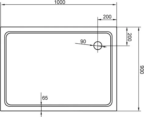 Поддон для душа Cezares Tray SMC TRAY-M-AH-100/90-35-W 100x90 Sancos — официальный сайт