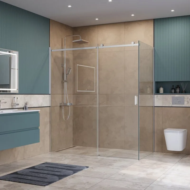 Душевой уголок BelBagno Soft Close-2 AH-1-180/90-C-Cr профиль хром Sancos — официальный сайт