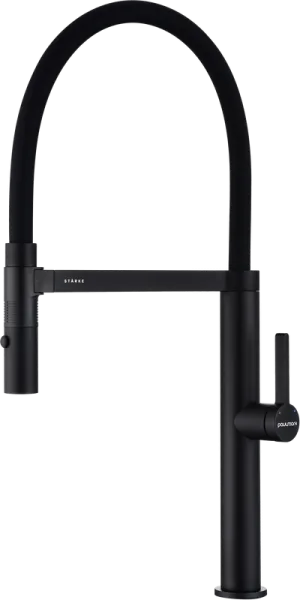 Смеситель для кухни Paulmark LeaderLe214101-AN, антрацит, с гибким изливом Sancos — Оригинал