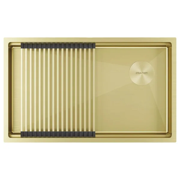 Мойка кухонная Paulmark Next-Pro 74 UNI PM707445-LG, светлое золото Sancos — Оригинал