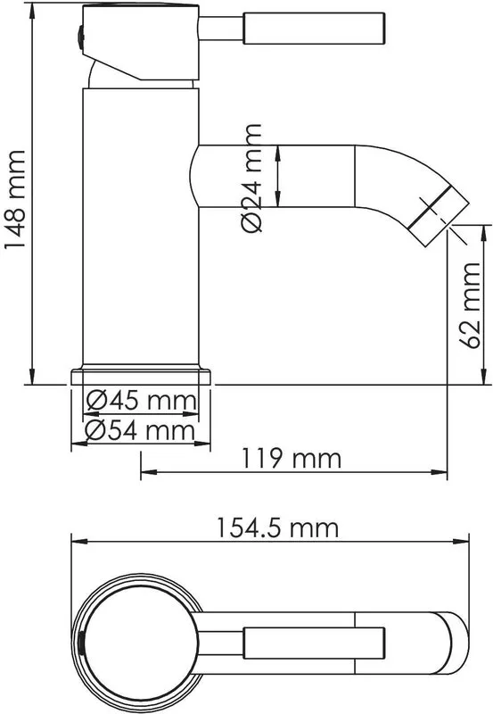Смеситель для раковины Wasserkraft Gollach 3305 черный soft-touch Sancos — официальный сайт