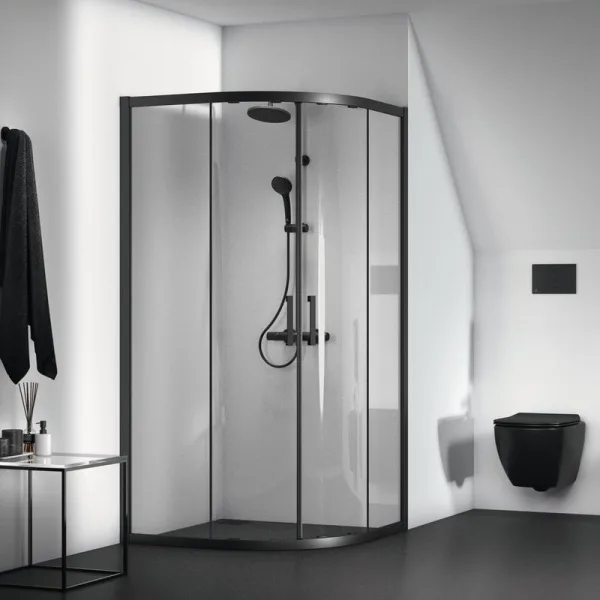 Душевой уголок Ideal Standard Connect 2 100x100, профиль черный шелк Sancos — Оригинал