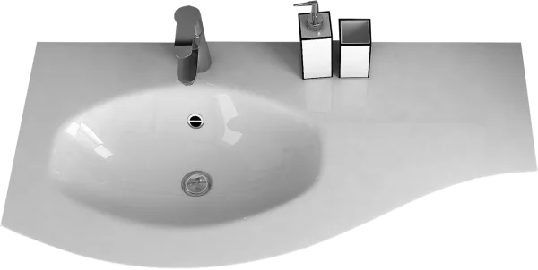 Мебельная раковина Cezares 50153 104х52 L bianco Sancos — Оригинал