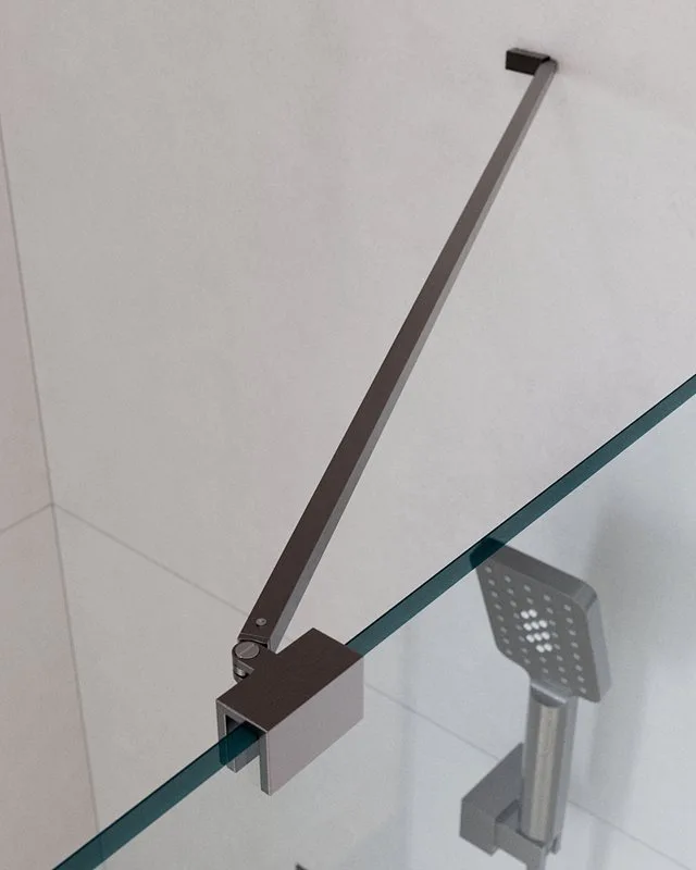 Душевой уголок Cezares Slider AH 1 100-80/90 C GM профиль оружейная сталь, стекло прозрачное Sancos — официальный сайт