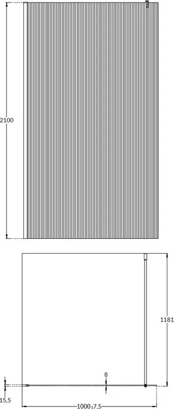 Душевая перегородка KERAMA MARAZZI Cristallo CT.100.WI.CR 100 см, профиль хром, стекло рифленое Sancos — официальный сайт