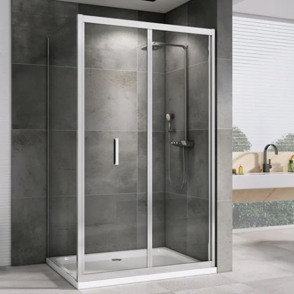 Душевой уголок Abber Sonnenstrand AG07120-S70 120x70, профиль хром, стекло прозрачное Sancos — Оригинал