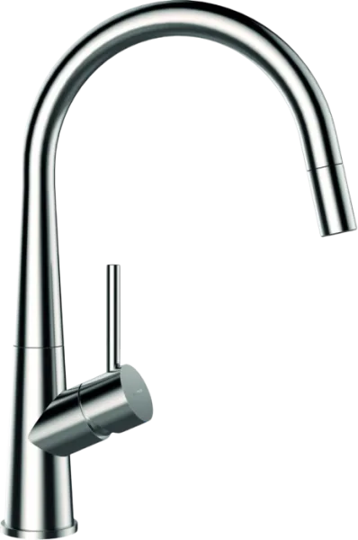 Смеситель для кухни Schock Conos-D выдвижной излив, нержавеющая сталь Sancos — Оригинал