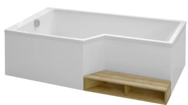 Акриловая ванна Jacob Delafon Bain-Douche Neo E6D002L-00 170x90 см, левая, пристенная, белая Sancos — Оригинал