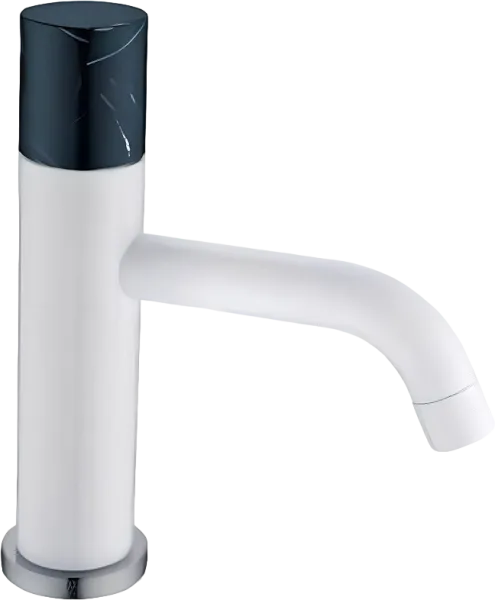 Смеситель для раковины Boheme Stick 121-W-MR-B белый, черный мрамор Sancos — Оригинал
