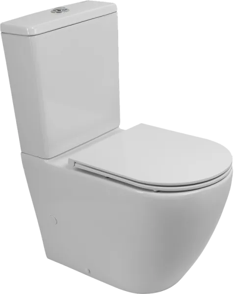 Унитаз-компакт напольный BelBagno Sfera-r BB2141CP-TOR BB870SC с микролифтом, безободковый, белый Sancos — Оригинал