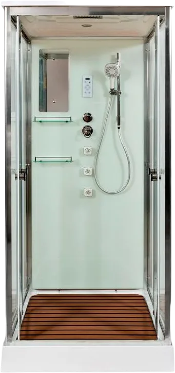 Душевая кабина DTO V8015 80х80, профиль хром, стекло прозрачное Sancos — официальный сайт