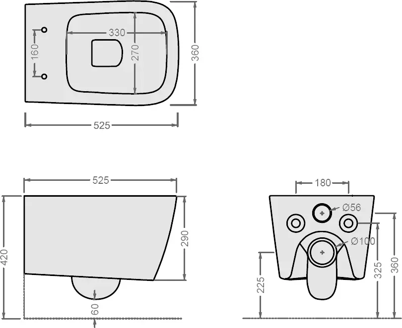 Чаша для унитаза подвесного ArtCeram A16 Rimless ASV003 40 00, коричневый Sancos — официальный сайт