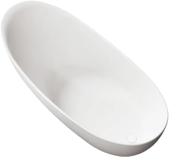 Ванна из искусственного камня Vincea VBT-6S03MW 170x80 см, отдельностоящая, матовая белая, овальная, Sancos — официальный сайт