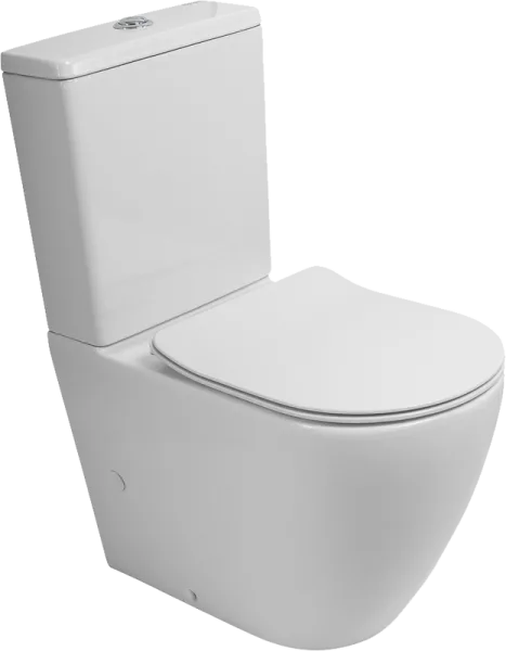 Унитаз-компакт напольный BelBagno Sfera-r BB2141CP-TOR BB2034SC с микролифтом, безободковый, белый Sancos — Оригинал