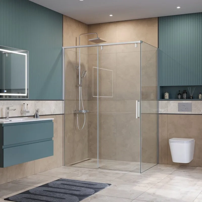 Душевой уголок BelBagno Soft Close-1 AH-1-140/90-C-Cr профиль хром Sancos — официальный сайт