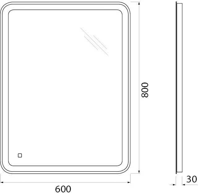 Зеркало BelBagno SPC-MAR-600-800-LED-TCH Sancos — официальный сайт