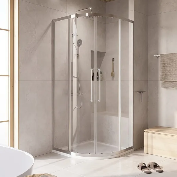 Душевой уголок Cezares Relax RELAX-304-R-2-90-C-CR 90x90, профиль глянцевый хром Sancos — Оригинал