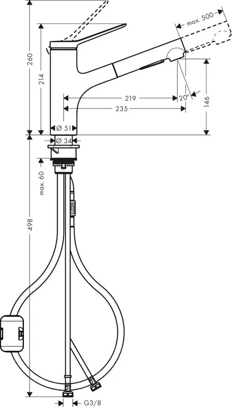 Смеситель для кухни Hansgrohe Zesis M33 74800000 хром Sancos — официальный сайт