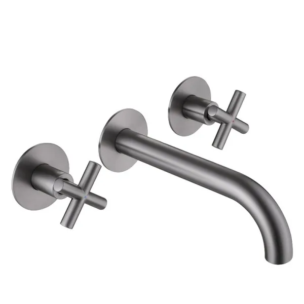 Смеситель для раковины Abber Wasser Kreis AF81121NG, С ВНУТРЕННЕЙ ЧАСТЬЮ, никель Sancos — Оригинал