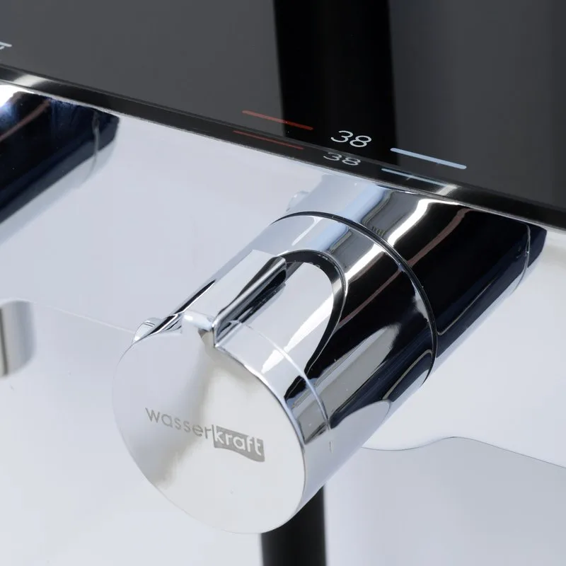 Душевая стойка Wasserkraft Thermo A11401, черная матовая Sancos — официальный сайт