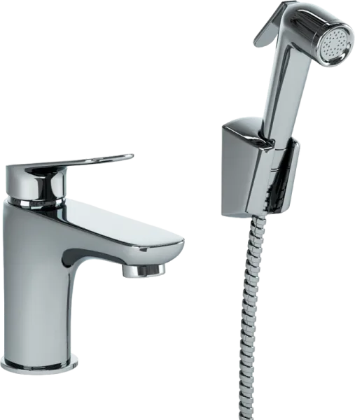 Смеситель для раковины Paini Laguna LACR205/574 с гигиеническим душем, хром Sancos — Оригинал