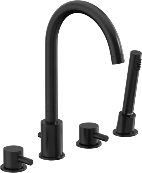 Смеситель на борт ванны Damixa Scandinavian Pure 360400300, черный Sancos — Оригинал