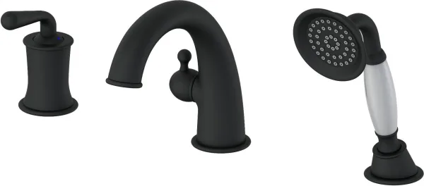 Смеситель на борт ванны Wonzon & Woghand WW-88659008-MB, матовый черный Sancos — Оригинал